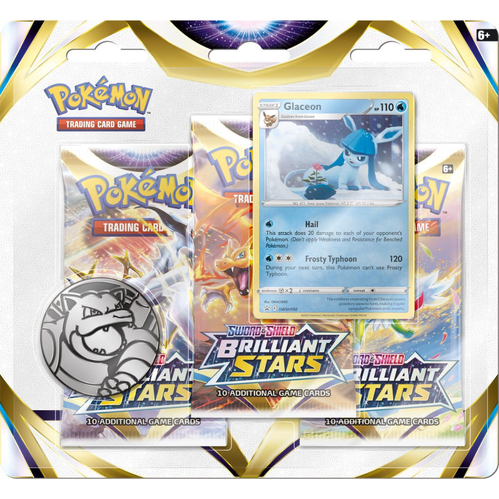 Pokémon Sword & Shield Brilliant Stars 3-Pack Blister