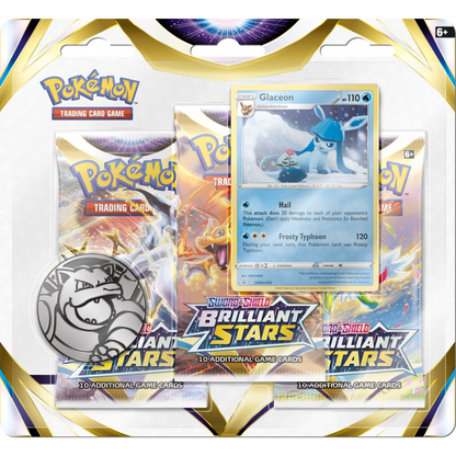 Pokémon Sword & Shield Brilliant Stars 3-Pack Blister