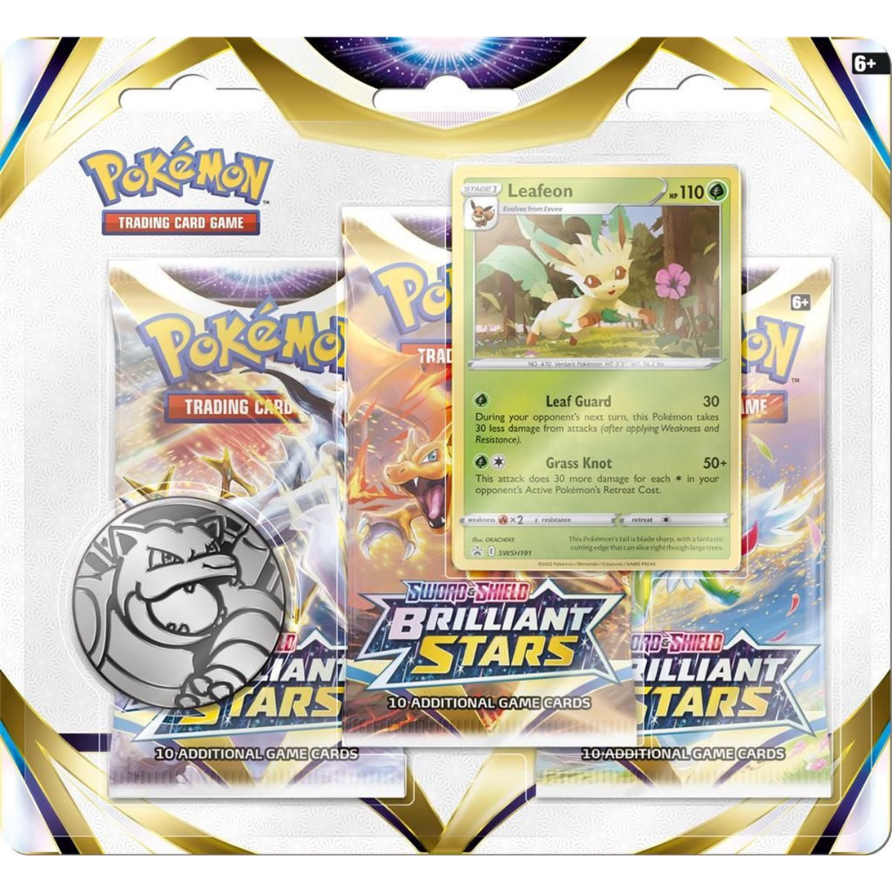 Pokémon Sword & Shield Brilliant Stars 3-Pack Blister