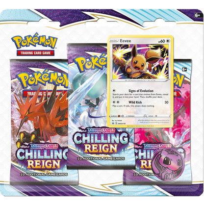 Pokémon Sword & Shield Chilling Reign 3-Pack Blister