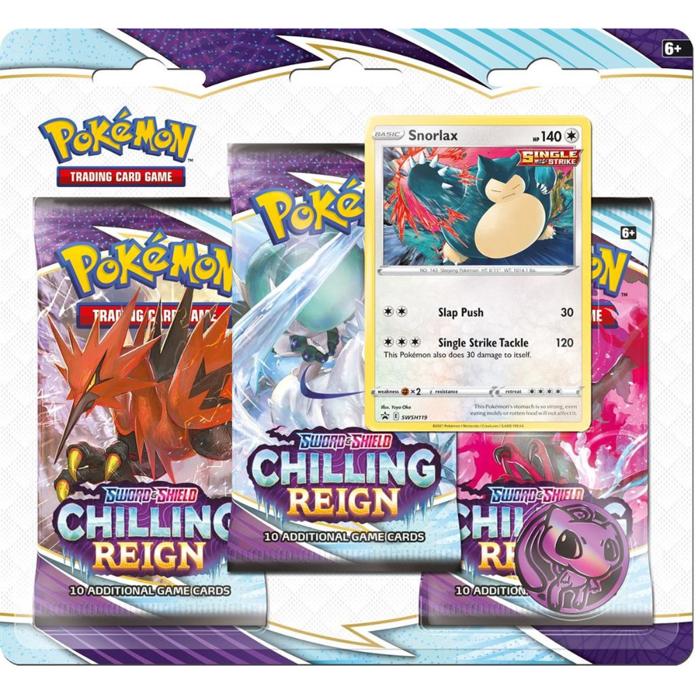 Pokémon Sword & Shield Chilling Reign 3-Pack Blister
