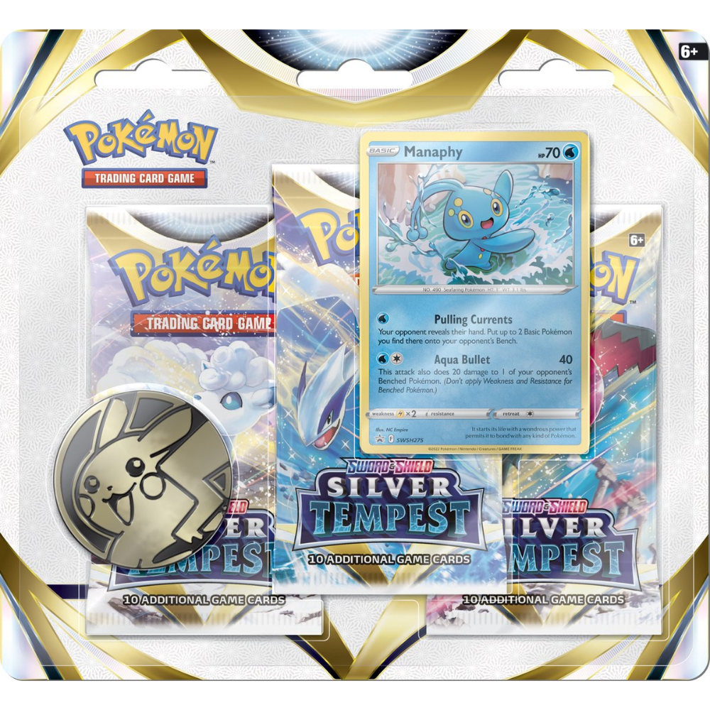 Pokémon Sword & Shield Silver Tempest 3-Pack Blister