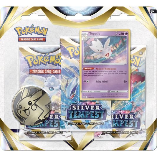 Pokémon Sword & Shield Silver Tempest 3-Pack Blister